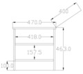 Noptiera, Rabi, Rb-168-02, 45x64x40 cm, PAL, Alb mat