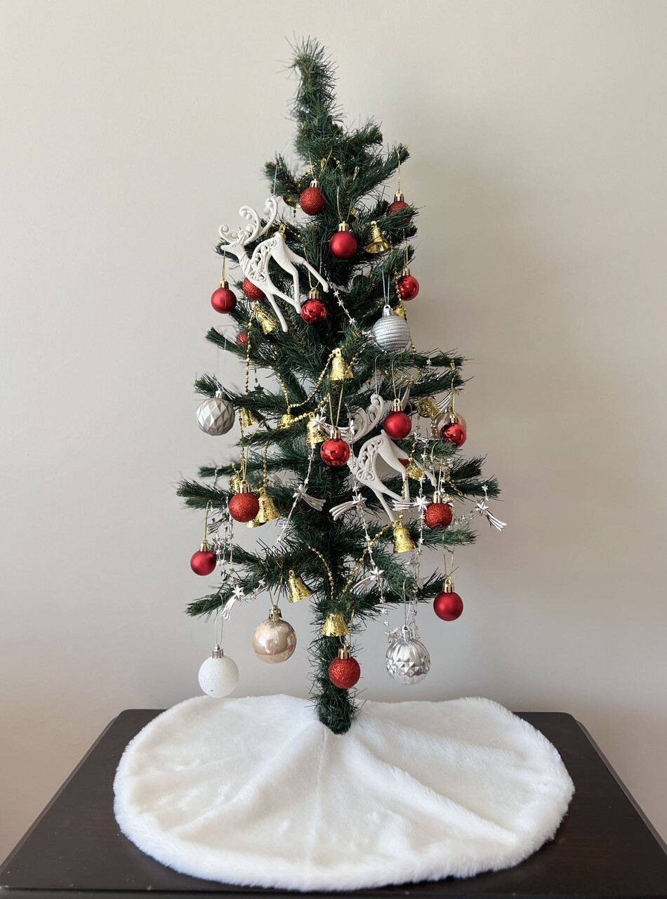 Covoras pentru brad, Pelush Christmas, 50x50 cm, Poliester, Ecru - view 2