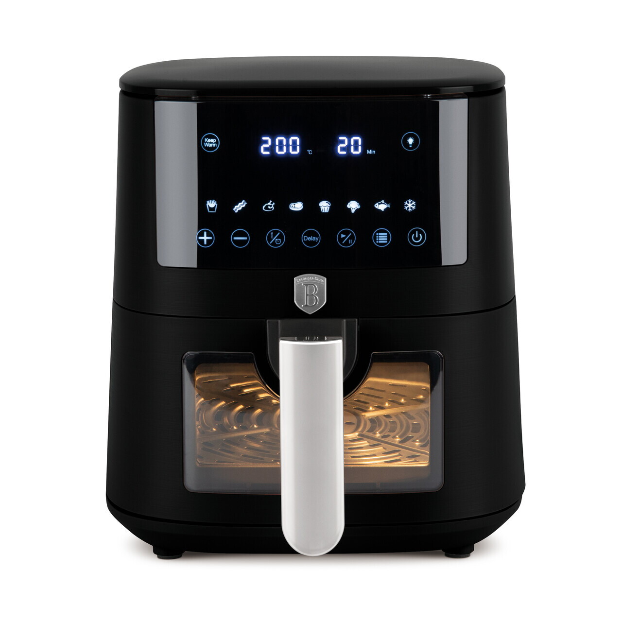 Friteuza cu aer cald si fereastra Berlinger Haus, Matte Black, 5 L, 1400W, negru mat - imagine 10