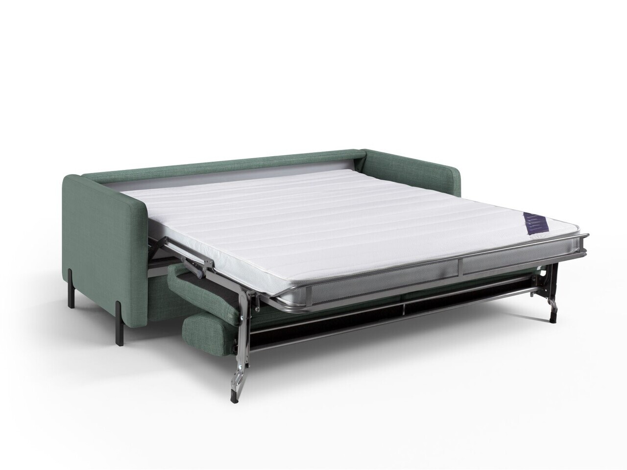 Canapea extensibila 3 locuri, Gloria, Micadoni Home, 206x102x88 cm, tesatura structurata, verde menta — imaginea 6