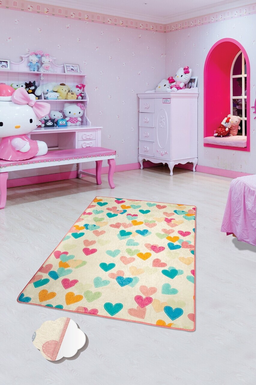 Covor, Hearts, 120x180 cm, Multicolor