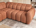 Coltar extensibil stanga 4 locuri ELTAP, LT-30COR, Falconn, 258x208x107 cm, lemn/poliester, caramiziu