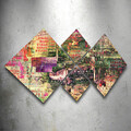 Set 4 tablouri decorative, 4MDF4178521, MDF, Imprimat UV, Multicolor