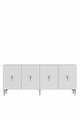Consola, Hanah Home, Ayshe 180, 180x75x32 cm, Alb / Argintiu