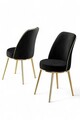 Set scaune 2 piese, Charlotte, Pefa, Negru