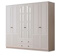 Dulap pentru haine, Rabi, Rb-114, 210x184x52 cm, Alb mat