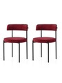 Set scaune 2 piese, Nmobb, Gını, Negru/Rosu