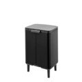 Cos de rufe, Brabantia, Bo Small, 12 L, 23x29.5x45.5 cm, otel, negru mat