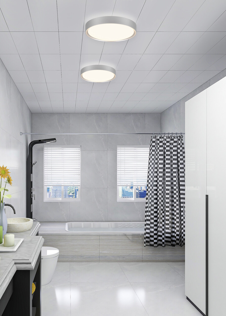 Plafoniera Clarimo, TRIO, 33x9 cm, 18W, 1x SMD, plastic, titaniu