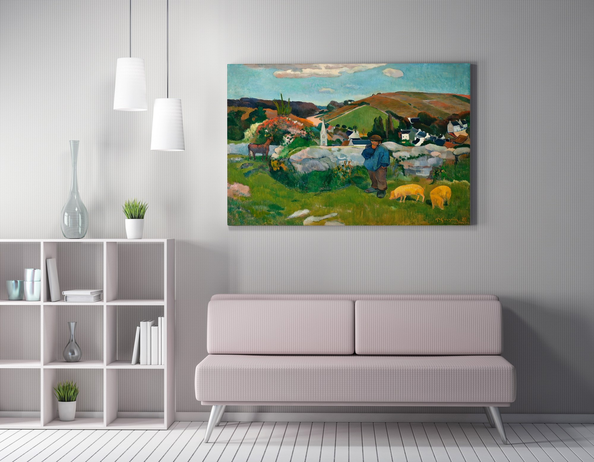 Tablou decorativ, WY296 (50 x 70), Amestec bumbac, Canvas imprimat, Multicolor