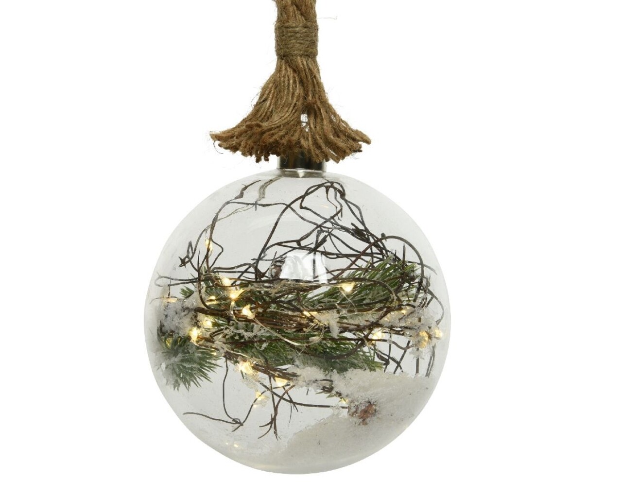 Decoratiune luminoasa Ball w rope, Lumineo, 15 LED-uri, Ø 10 cm