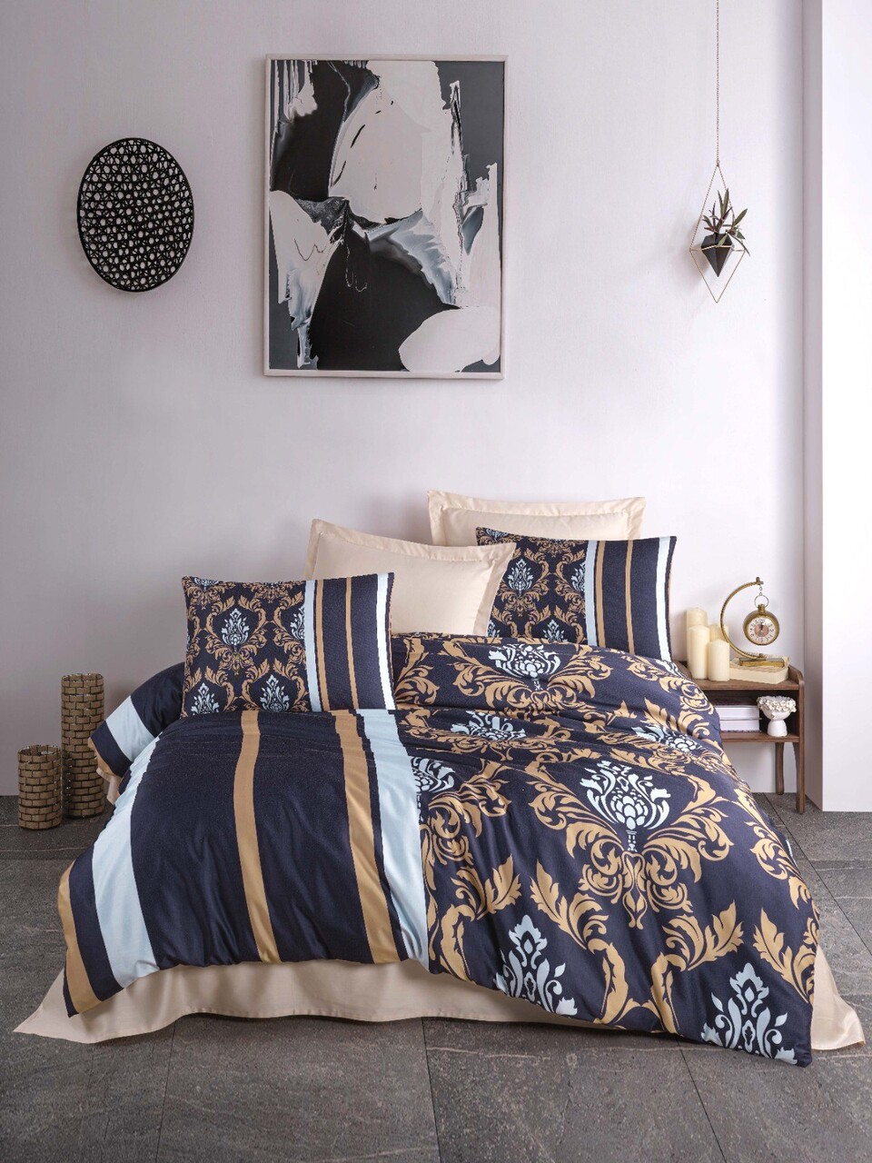 Lenjerie de pat pentru o persoana, 487, Pearl Home, Poliester Satinat