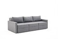Canapea extensibila 3 locuri, Atelier del Sofa, 613LFS1131, Gri