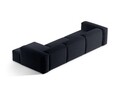 Coltar dreapta 4 locuri, Bergamo, Cosmopolitan Design, 344x152x70 cm, tesatura structurata, albastru navy