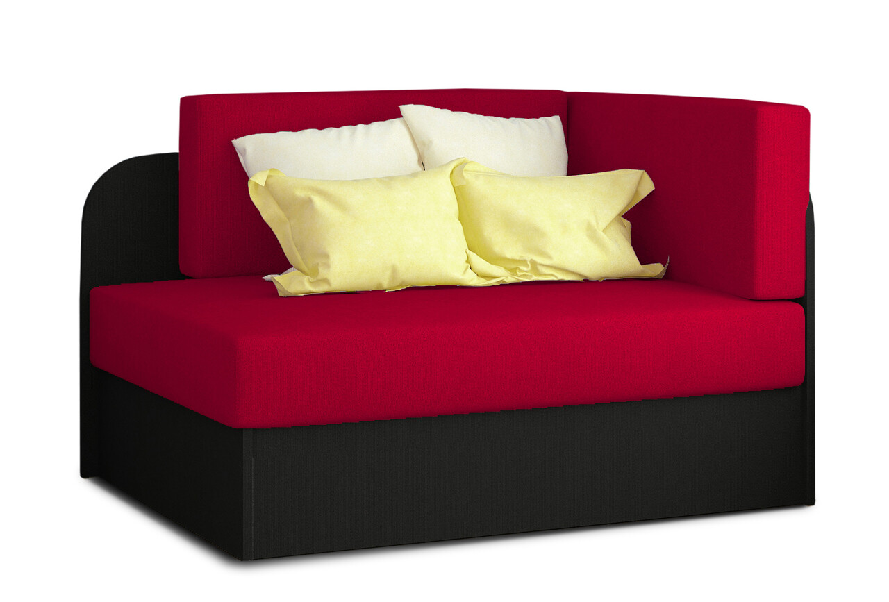 Canapea extensibila 2 locuri, ELTAP, Rosa, 104x75x60 cm, lemn/poliester, rosu/negru - 2 | YEO