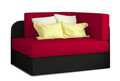 Canapea extensibila 2 locuri, ELTAP, Rosa, 104x75x60 cm, lemn/poliester, rosu/negru