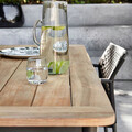 Set mobilier gradina/terasa Elle, 5 piese, aluminiu/lemn de teak, negru/natur