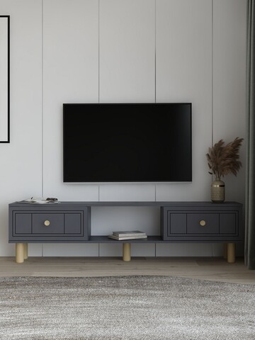 Comoda TV, Hanah Home, Dario Bohem, 150x40.6x29.6 cm, PAL , Antracit