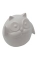 Decoratiune Owl Hello, Mauro Ferretti, 13.5 cm, ceramica, alb