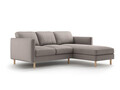 Coltar dreapta 3 locuri, Eden, Micadoni, 223x150x90 cm, catifea, gri beton