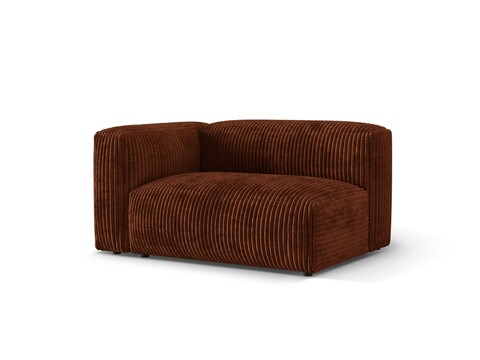 Modul stanga pentru canapea, 1 loc, Martina-212, Micadoni Home, 160x106x75 cm, velur, caramiziu
