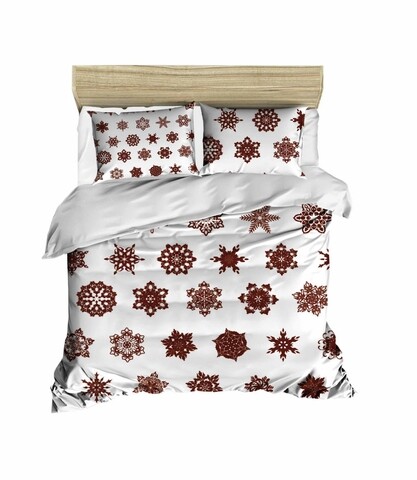 Poza Lenjerie de pat dubla Xmas-429, Pearl Home, 3 piese, amestec bumbac, multicolor