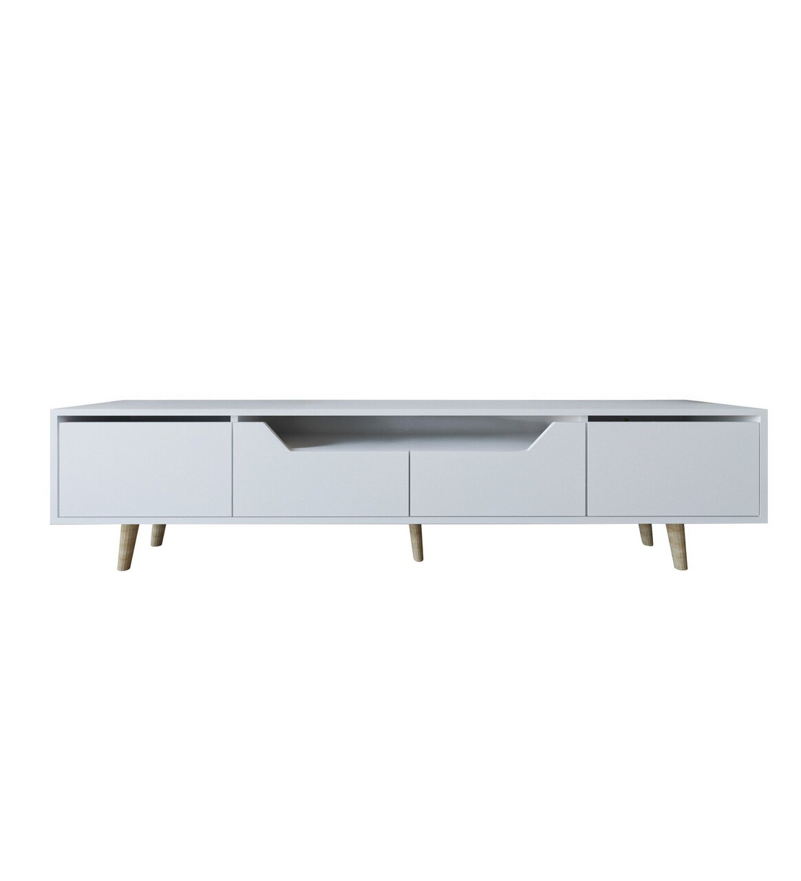 Comoda TV, Hanah Home, Roma 180, 180x48x29.8 cm, PAL, Alb - imagine 4