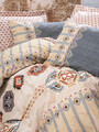 Lenjerie de pat dubla (EU) (IT), Dakota - Grey, Cotton Box, Bumbac Ranforce