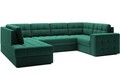 Coltar extensibil stanga 5 locuri ELTAP, LT-35LU, Blewett, 299x198x82 cm, lemn/poliester, verde inchis