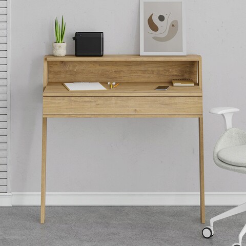 Birou, homitis, cowork, 94x91x50 cm, stejar / antracit