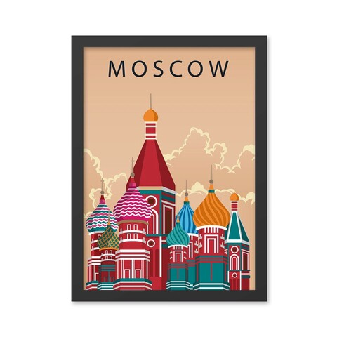 Tablou decorativ, Moscow (35 x 45), MDF , Polistiren, Multicolor