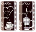 Set 2 protectii universale pentru aragaz, Maximex, Coffe Flavour