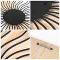 Decoratiune de perete, Solis, Cadru: Lemn (Grosime: 2 cm), Natural/Negru