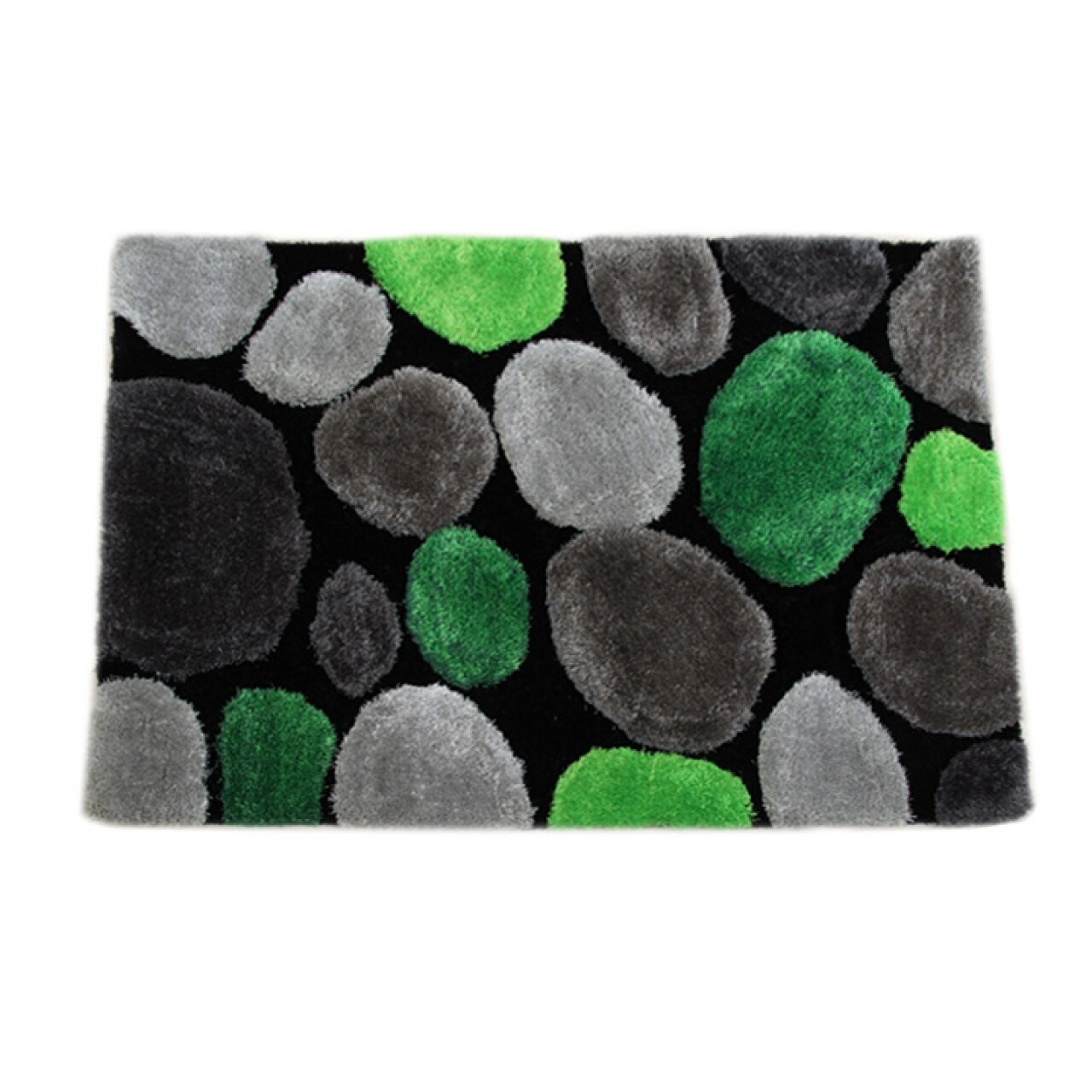 Covor Pebble Koberec Vzor, 100 X 140 Cm, 100% Poliester, Verde/gri/negru