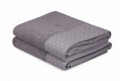 Set 2 prosoape de baie 90x150 cm, 100% bumbac, Saheser, Pıtırcık  Grey