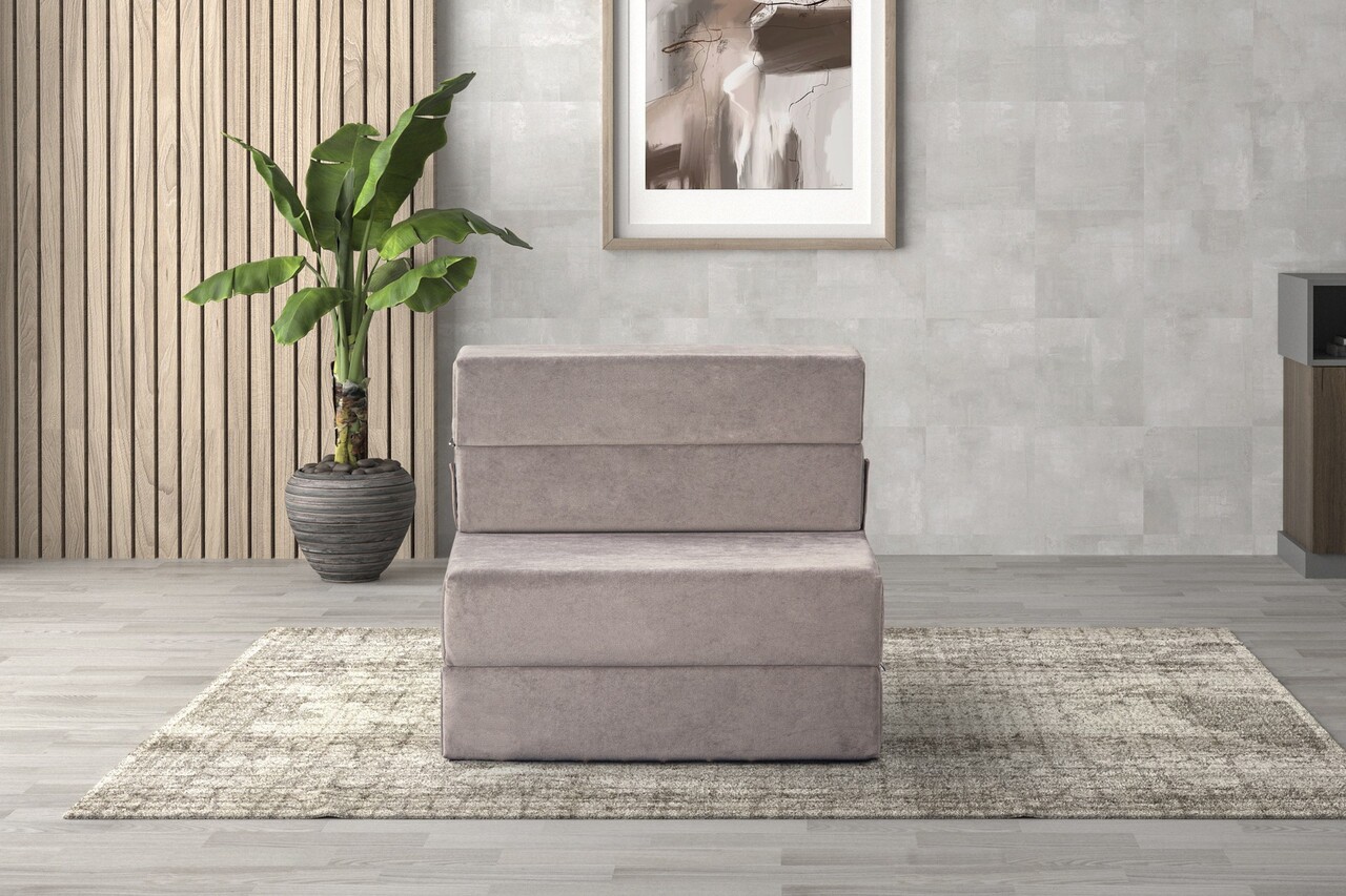 Fotoliu extensibil, Atelier del Sofa, 363SLD1135, Textil, Gri deschis - view 4