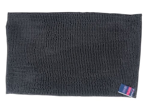 Covor de baie 50x80 cm fringe, jotta, gri inchis