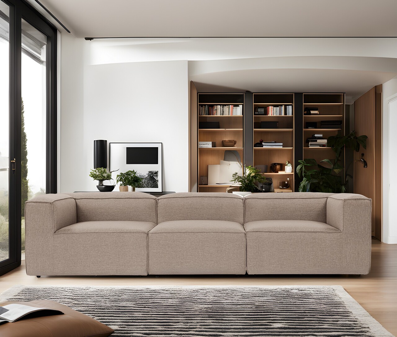 Canapea 3 locuri, Atelier del Sofa, 560ARE2158, Maro - imagine 3