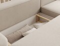 Coltar extensibil dreapta 4 locuri ELTAP, Aurumm, 285x180x92 cm, lemn/poliester, bej
