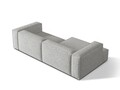 Coltar modular stanga 4 locuri, Nuria-260, Micadoni Home, 292x147x72 cm, tesatura boucle, argintiu