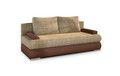 Canapea extensibila 3 locuri ELTAP, Milo, 213x95x90 cm, lemn/poliester, bej/maro