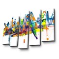 Set 5 tablouri decorative, 5PATK-202, Canvas, 19 x 70 cm, Multicolor