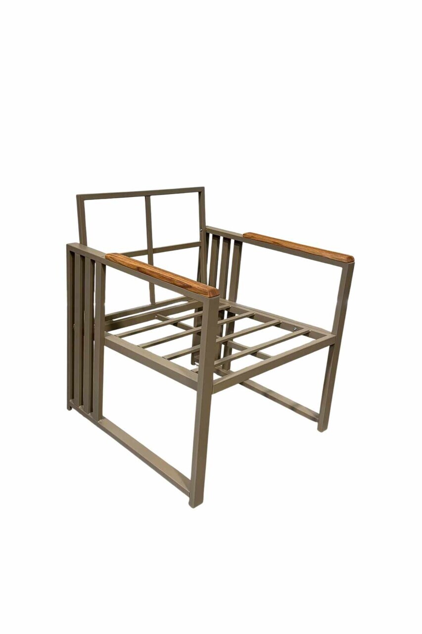 Set mobilier de gradina, Hanah Home, Fatsa 2+1+1, Metal, Gri - view 4
