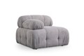 Canapea 2 locuri, Atelier del Sofa, 560ARE1558, Lemn de fag / PAL, Gri deschis