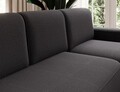 Coltar extensibil dreapta 4 locuri ELTAP, Aurumm, 285x180x92 cm, lemn/poliester, gri antracit