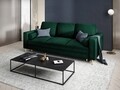 Canapea extensibila, Mimosa, Mazzini Sofas, 3 locuri, cu lada de depozitare, 220x100x92 cm, catifea, verde bottle