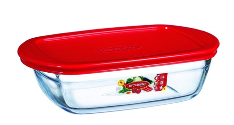 Vas de copt termorezistent cu capac cook store, ocuisine, 1.1 l, sticla