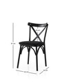 Set scaune 2 piese, Nmobb, Ekol, Negru