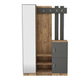 Cuier de perete, Locelso, DD7, 113.6x179.7x37.5 cm, Pin Atlantic / Antracit