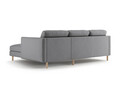 Coltar dreapta 3 locuri, Eden, Micadoni, 250x150x90 cm, catifea, gri